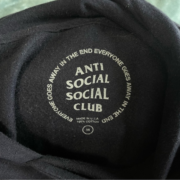 Authentic Anti Social Social Club Navy Hoodie - Picture 4 of 4